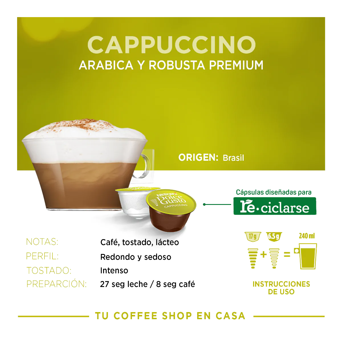 Cappuccino 16 Cápsulas NESCAFÉ®